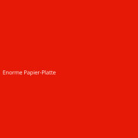 Enorme Papier-Platte